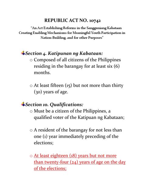 iyotan ng mga kabataan|Republic Act No. 10742 .